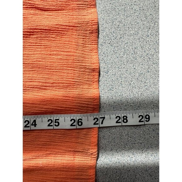 Catherines Tunic Women OXWP 14/16W Petite Orange 3/4 Sleeve Crochet Floral Detai - Picture 8 of 9